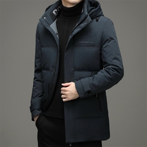 BZG0707钱塘2020-2秋冬中年男士中长款连帽保暖羽绒服外套P230图片