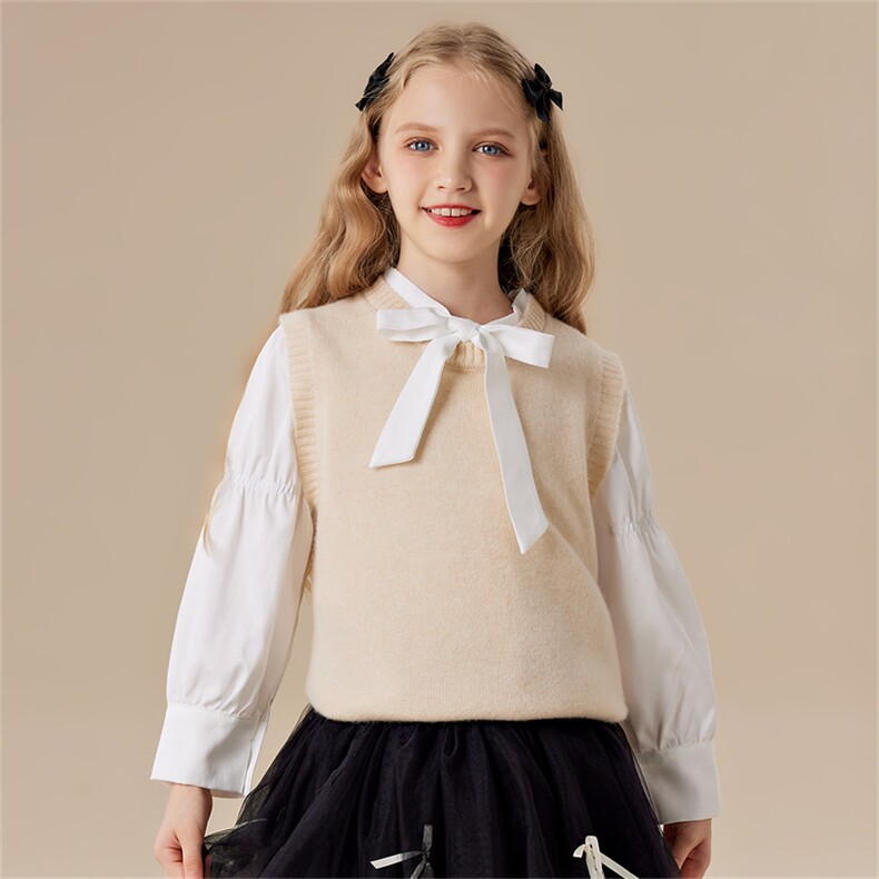 男女通用半高领设计耐磨儿童14岁以上，童装儿童羊绒衫，六一童装