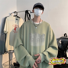 ！圆领卫衣男装港风长袖T恤男外套男WY147-P28，男装卫衣，电商B367