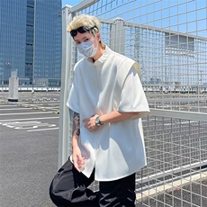 短袖衬衫男士夏季2024新款潮流休闲宽松衬衣痞帅上衣CY887-P49，男装衬衫，星座412-2