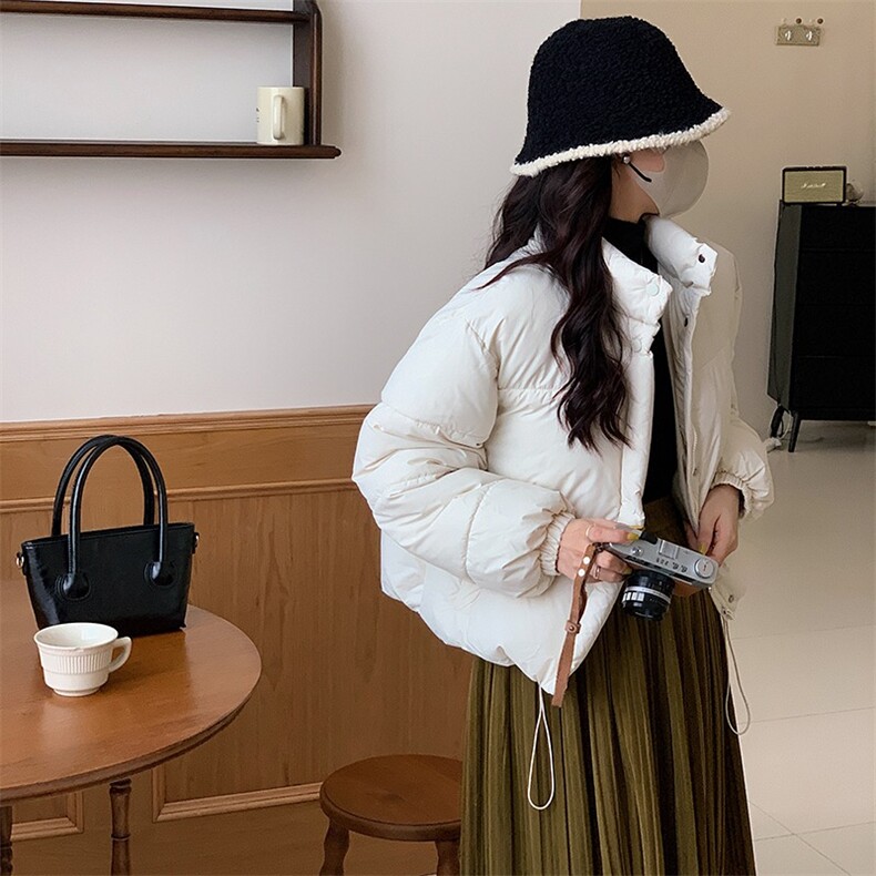 825#高品质手塞棉小个子立领棉服女短款加厚面包服外套女，女装棉衣/棉服，星座1210-1