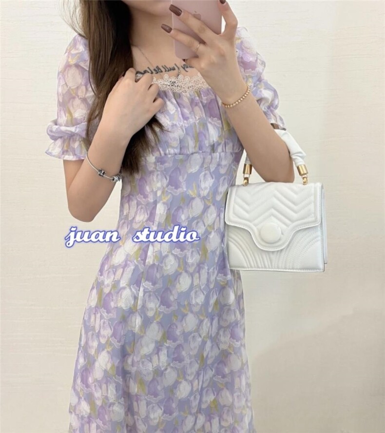 郁金香连衣裙，女装连衣裙，JUAN
