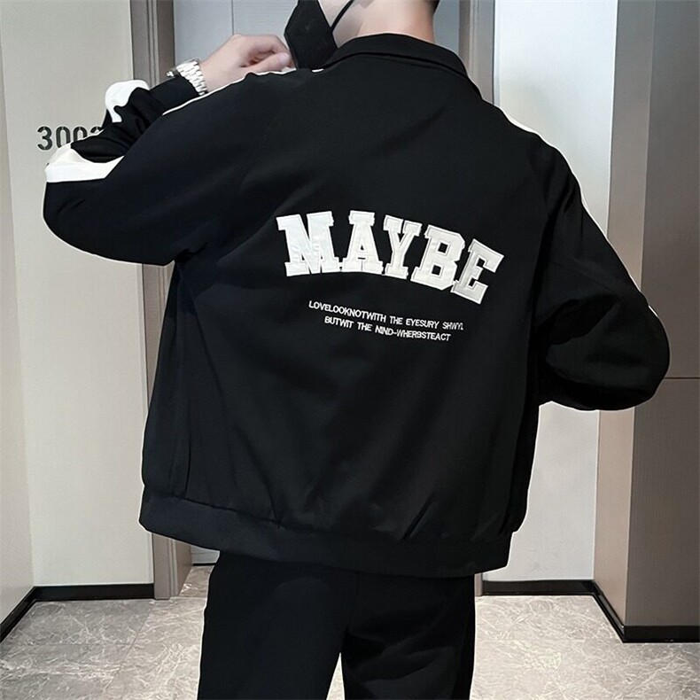 春秋新款男士外套字母刺绣印花夹克上衣,男装夹克,星座1013