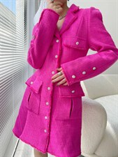 〔现货〕小香风泡泡袖外套连衣裙，女装连衣裙，LION&CAT(2F)