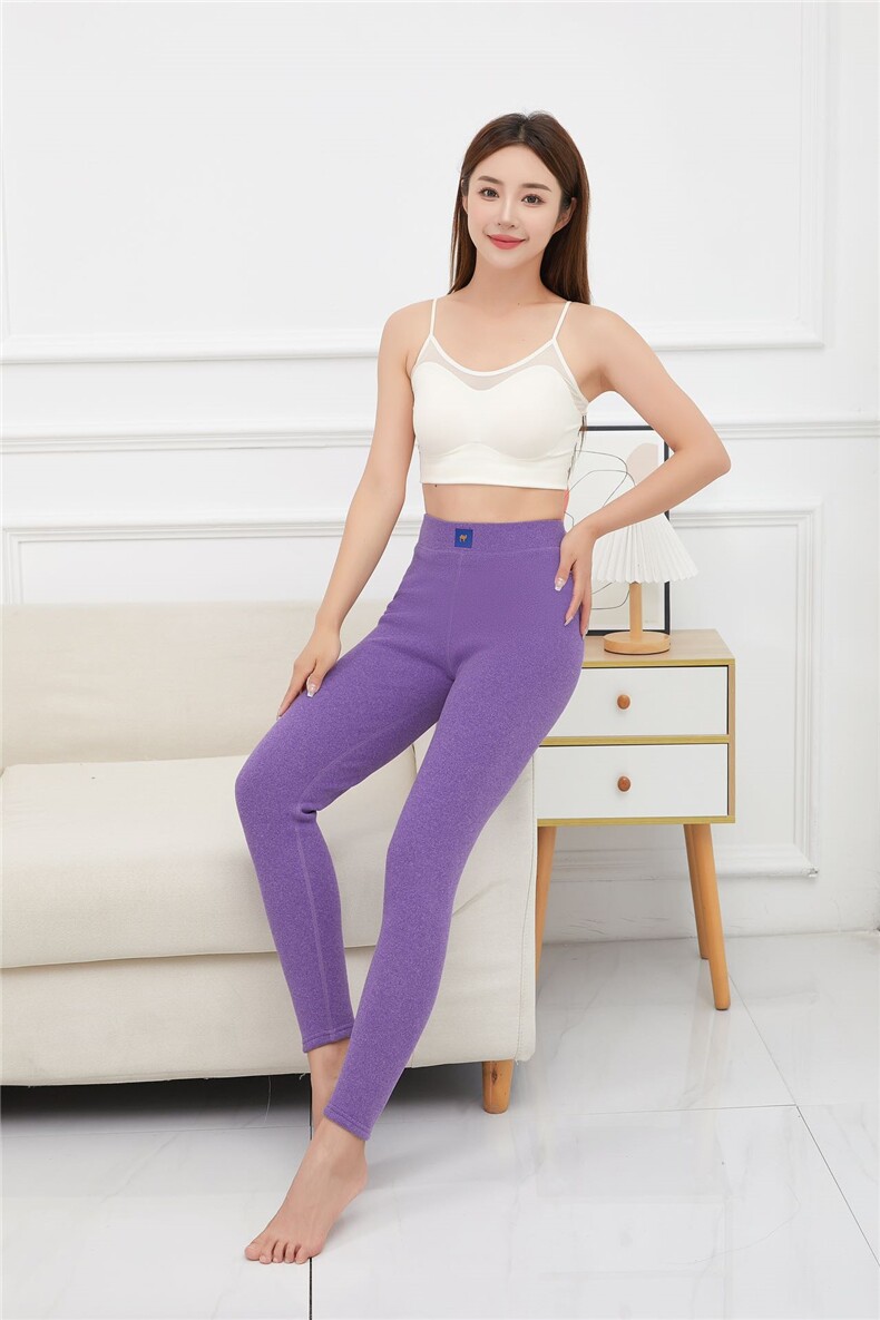 新款驼绒保暖打底裤女士高腰显瘦加厚防寒秋冬季必备，女装打底裤，炳炬电商供货