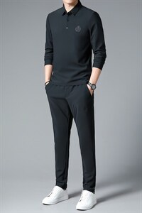SXL9638秋季2023年新款男士长袖长裤修身休闲时尚卫衣套装P160图片
