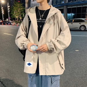 JK41061-P85加棉款-P115纯棉连帽夹克男士大码工装夹克男外套男