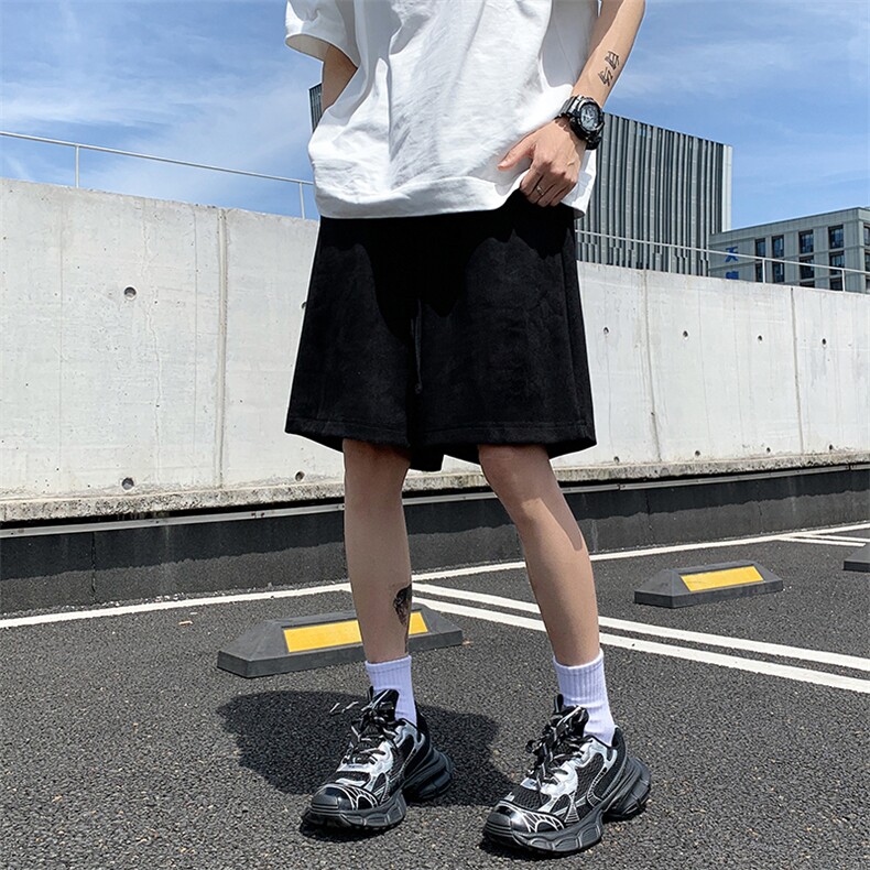 8XL-M特大码短裤男美式个性潮麂皮绒运动短裤男五分裤DK1535P25,男装牛仔裤,电商D206-1