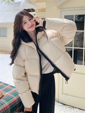 水衣源2783款短款连帽加厚保暖面包服茧形羽绒外套女，女装羽绒服，水衣源