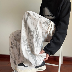 1506-1/GRX-B9900/P35阔腿长裤2025秋季休闲运动裤图片