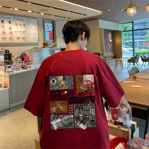 特P19控38  230g重磅纯棉港风短袖t恤男DT3138图片
