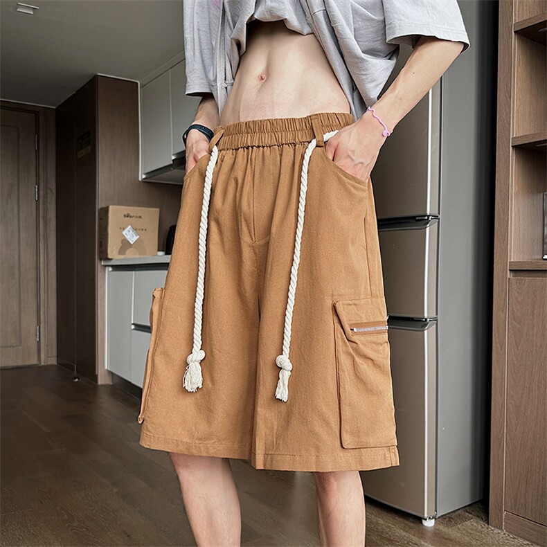 美式高街裤子男夏日工装短裤hiphop直筒阔腿短裤DK01075-P38,男装休闲裤,星座308B-1