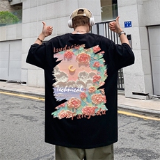 ！数据超好！220克纯棉男士印花短袖T恤半袖QT707-T261-P25，男装T恤，星座617B