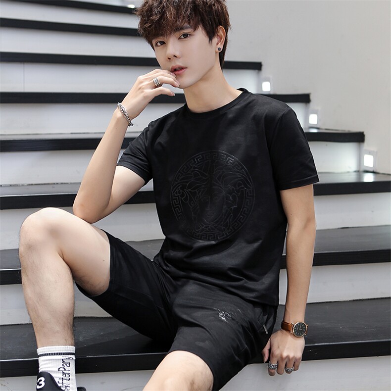 男夏装大码暗迷彩休闲运动套装5032-1_555,男装休闲套装,星座1516-1