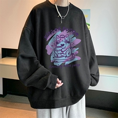 麂皮绒卫衣男大码重磅长袖t恤男JW81317-P35加绒款P45，男装卫衣，电商A040