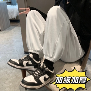 秋季休闲加厚男原宿港风百搭卫裤束脚裤  K1750-P常规23  加绒25图片