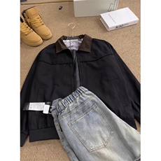 复古底特律工装夹克男春宽松撞色翻领休闲圣达菲外套GA882P61，男装夹克，星座1013-5