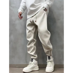 1506-1/KG021/P44冬新款男士潮牌刺绣大码哈伦卫裤宽松束脚男女款图片