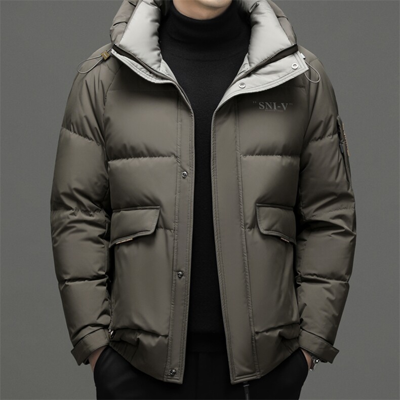 冬季商务休闲连帽男装羽绒服新款加厚保暖白鸭绒中年男士外套,男装羽绒服,电商B212（原钱塘6029）