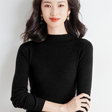 秋冬季新款半高领毛衣女长袖宽松显瘦百搭针织毛衣上衣，女装针织衫/毛衣，贵皇网供仓