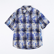 美式高街短袖衬衫潮流宽松休闲上衣A086-CS2221-P26，男装T恤，电商基地A086