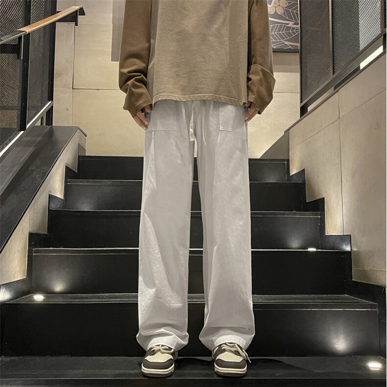 高街港系男裤！纯棉休闲拖地裤时尚纯色百搭K670特批35,男装休闲裤,星座718-1