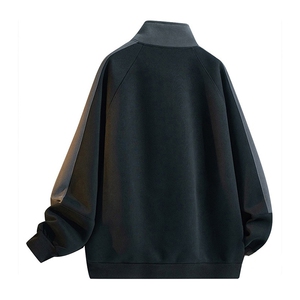 抖音得物高品质 美式高街重磅结构织带拼接撞色立领卫衣外套 CM41图片