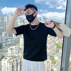 时尚短袖T恤潮流新款提花标准潮气质青春流行夏季原宿日系慵懒男，男装T恤，星座1013