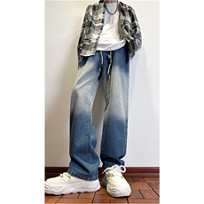 k1097-p55-控78M-5XL现货oversizecleanfit风牛仔裤大码渐变，男装牛仔裤，星座116