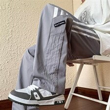高街潮牌运动卫裤男休闲长裤男春秋季宽松直筒阔腿裤子K4700-P28，男装休闲裤，星座512-2