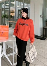 冬季新款加绒字母卫衣，女装卫衣/绒衫，依诺阁