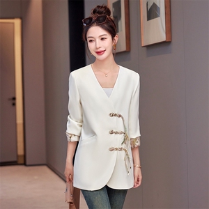 【专柜25春新款】新中式国风别致绝美高级V领西装外套女西服07图片
