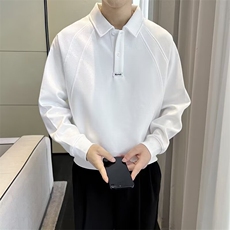 卫衣男春秋季2025新款宽松潮牌翻领衣服男款纯色百搭秋装运动上衣，男装卫衣，星座506A