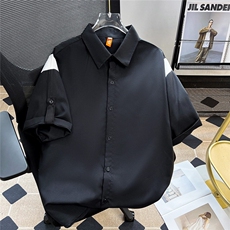 衬衫男士短袖韩版潮流帅气拼色宽松2025夏ins宽松外套CY933-P34，男装T恤，星座412-3