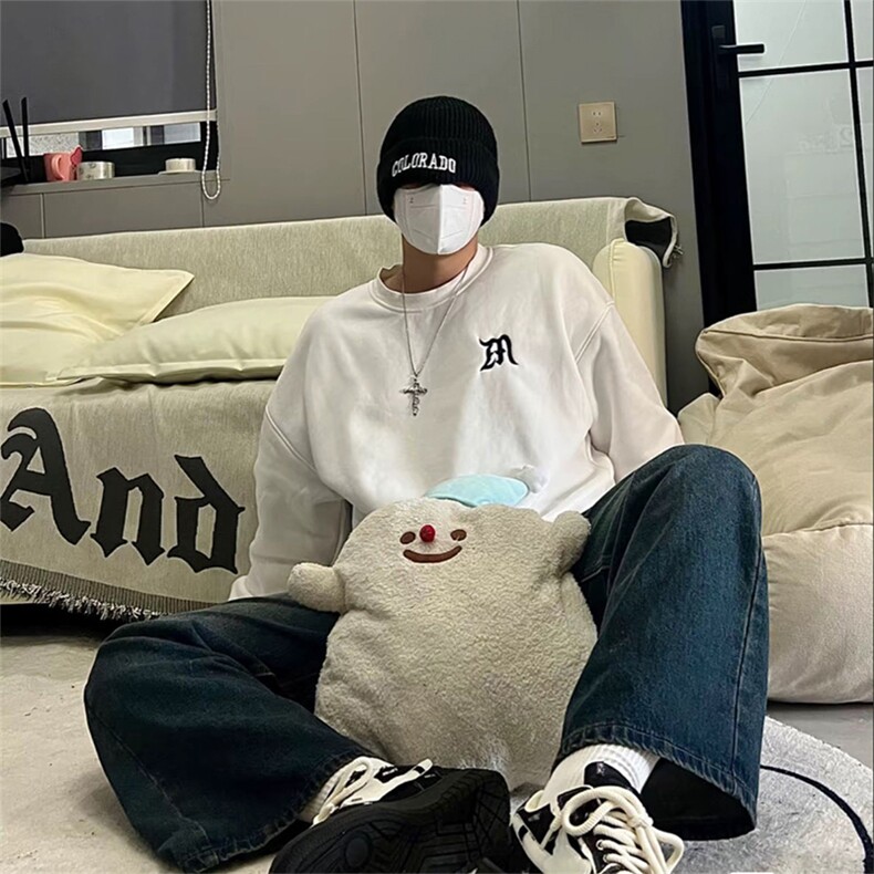 抖音得物现货高品质美式宽松圆领印花卫衣新款重磅卫衣ADY102,男装卫衣,电商A443