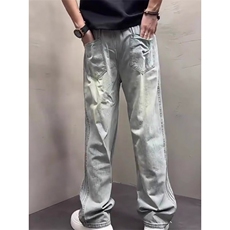1506/QK8350/P53美式街头水洗做旧欧美高街vibe风长裤子，男装休闲裤，星座1506