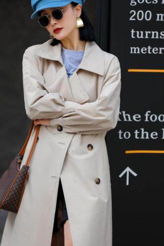 现货秋装风衣，女装风衣，佳拉佳丝