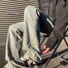 XZ616春季新款设计感拼接牛仔裤休闲长裤TY2413P65控78，男装牛仔裤，星座512A（原616）