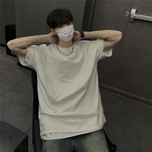 港风钢印多色大码短袖T恤男DT77781P28块特价控55：供抖音视频图片
