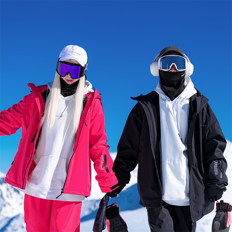 蓄热抗寒防风防水登山服男中性风大码加绒滑雪服HF88-P195控298，男装卫衣，电商A001