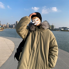MM48078-P130冬季大毛领棉衣男士大码加厚棉袄男棉服，男装棉衣，电商A040