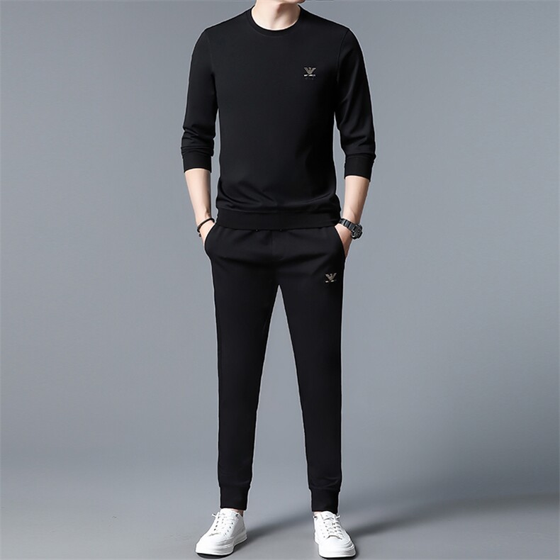 S3030-3钱塘2020-2中青年男士春秋新款时尚休闲长袖卫衣套装P225,男装休闲套装,钱塘207-2