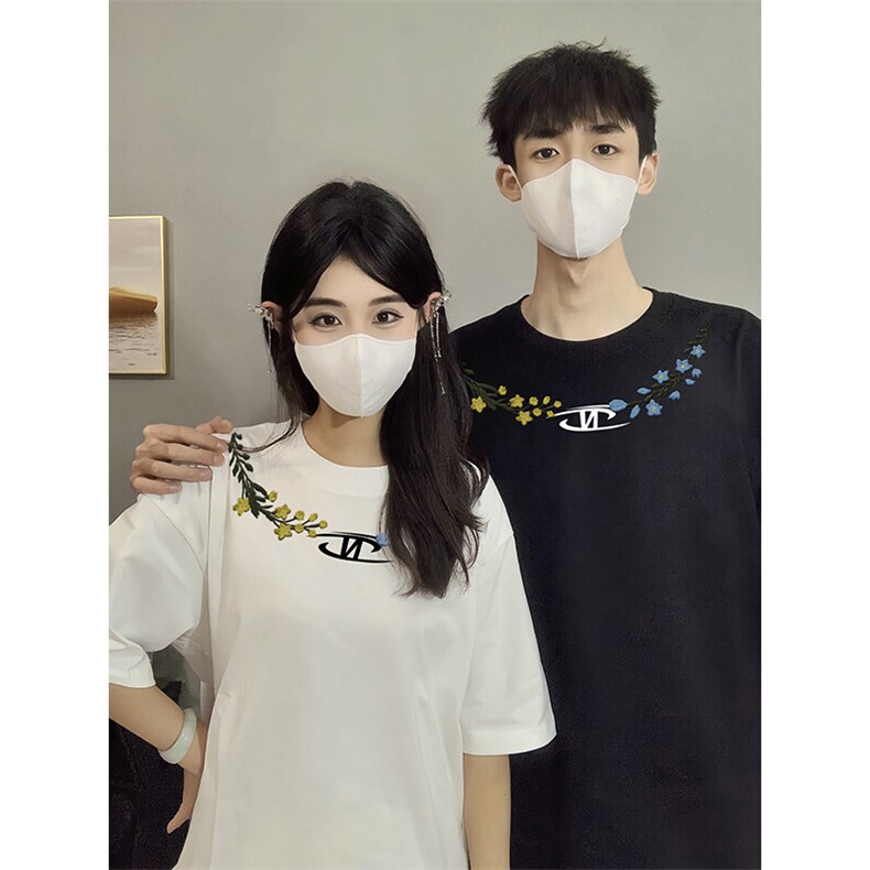 万针全刺绣解构设计260克重磅双纱纯棉高品质美式高街短袖T恤特33图片