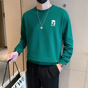 春秋季新款糖果色刺绣高级感潮牌长袖圆领卫衣外套男WY37-P58,中学生男校服搭配图片