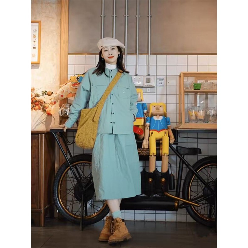 网图高品棉衣防泼水绗缝压格棉服宽松廓形休闲外套男女A1039-P88,男装棉衣,星座1505