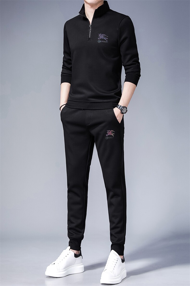 SA8365-2钱塘2020-2中年男士冬季厚款百搭半高领商务卫衣P147,男装休闲套装,钱塘207-2