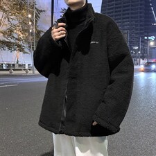 Q双面穿羊羔绒男冬季韩版港风ins宽松加厚衣夹克学生W2256-P82，男装棉衣，星座512-4