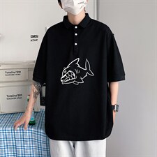 PL57041-P35 翻领短袖polo衫男大码胖子半袖t恤男有领保罗衫图片