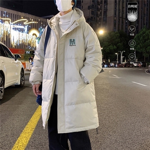 港风夜景标白鸭绒中长款休闲连帽羽绒服A247-YR1872 P285控368图片