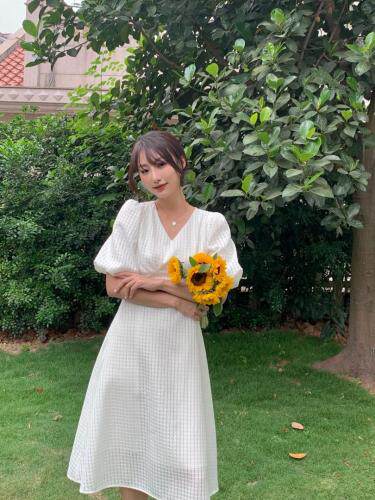 小方格连衣裙，女装连衣裙，莉泽贝妮